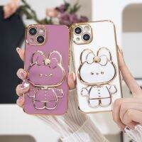 {Taoyitao เคส} เคสมือถือชุบโลหะตัวยึดกระจกกระต่ายพับได้สำหรับ Huawei Mate 10 20 30 40 50 Pro Nova 9 8 7 SE 11เคสซิลิโคนแบบนิ่ม