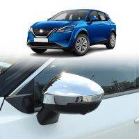 Rearview Mirror Cover Kit For Nissan Qashqai J12 2022 2023 Chrome / Carbon Fiber Car Accessories