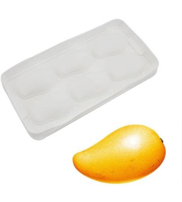พิมพ์ซิลิโคน มะม่วง 3 มิติ 6 ชิ้น 3d mango silicon 6 pls อย่างดี จึงสามารถสัมผัสกับอาหารได้