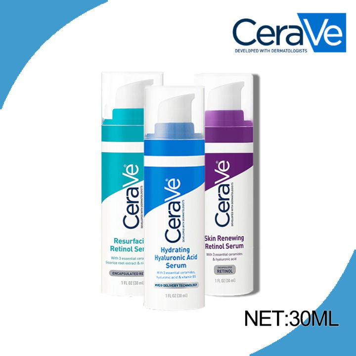 CeraVe Resurfacing Retinol Serum Reduce Acne Marks Brightening Skin ...