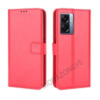 เคสแบบกระเป๋าสตางค์สำหรับ Realme Narzo 50 5G ฝาปิดมีขาตั้ง PU หนังกลับเคสแบบพับปิดได้