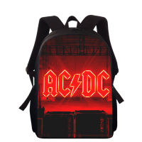 ร้อน AC DC วง15 ”3D พิมพ์เด็กกระเป๋าเป้สะพายหลังกระเป๋านักเรียนประถมสำหรับหนุ่มๆสาวๆกลับแพ็คนักเรียนโรงเรียนกระเป๋าหนังสือ