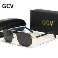 GCV 2021 Brand Classic Pilot Square Polarized Sunglasses Metal Frame Mens Driving Male Sun Glasses Eyewear UV Blocking Luxury