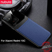 NUBULA สำหรับ Xiaomi R Edmi 10C (6.71 ") นิ้วปลอกฮาร์ดเม็ดเล็กหนังโทรศัพท์มือถือปกหลัง Plexi แก้วโทรศัพท์มือถือ Hp R Edmi 10C โทรศัพท์มือถือกันกระแทกเคสสำหรับ Xiaomi R Edmi 10C