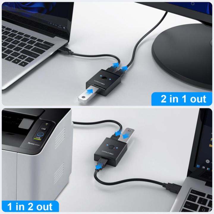 1-in-2-usb-3-0ตัวเลือกสวิตช์พร้อมสวิตช์แชร์เคเบิ้ลusb-2ชิ้นรองรับ-windows-10-8-8-1-7-xp-os-x-linux-สำหรับเครื่องพิมพ์-สแกนเนอร์-คีย์บอร์ด-เมาส์