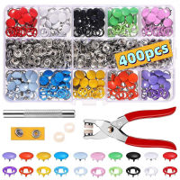 100Sets Metal Sewing Buttons Snap Fasteners DIY Kit Plier Tool HollowSolid Prong Press Studs for Installing Clothes Bags