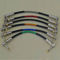 6 x guitar effect pedal cable with 14 "6.35mm right angle plug, 21cm0.5 ft free shipping