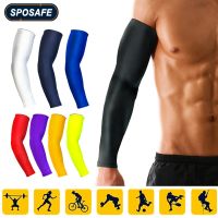 1Piece Sports Compression Long Arm Sleeve Breathable Elbow Support Sunscreen Protection Basketball Bicycle Safety Arm Pad Unisex