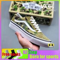 CODHaley Childe Van Bape x Old Skool green camouflage mens and womens shoes canvas shoes vulcanized low-top skateboard shoes