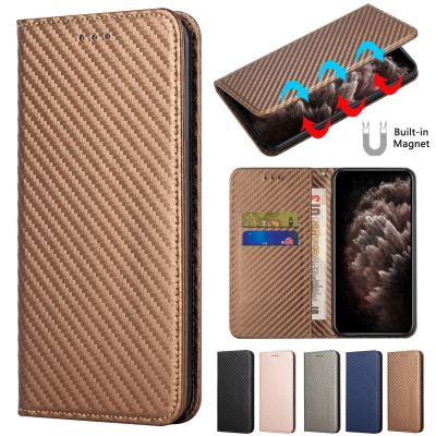 「Enjoy electronic」 Luxury Carbon Fiber Phone Case For Xiaomi Redmi Note 10 10S 9 9A 9C 9S 9T 8 8T 8A 7A 6 7 Pro 5 5A Cover Card Slot Flip Leather