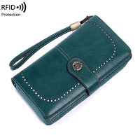 Womens Leather Wallet Designer Luxury Long Women Wallet Female Purses Rfid Anti Theft Card Holder Coin Purse Clutch Wallets