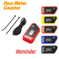 Waterproof LCD Resettable Hour Meter Counter Maintenance Reminder In BlackRed Fit MotorcycleAMotorboatLawn Mower