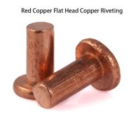 Solid Red Copper Rivets GB867-86 Pan Head Rivets Flat Head Copper Riveting M8 10PCS