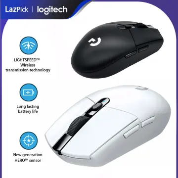 Logitech G305 LIGHTSPEED Wireless Gaming Mouse, HERO Sensor, 12,000 DPI,  Lightweight, 6 Programmable Buttons, 250h Battery, On-Board Memory,  Compatible with PC, Mac - White 