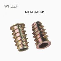 Wuzf ด้ายอัลลอยสังกะสีสำหรับ M8 M6 M4น็อตเฟอร์นิเจอร์ M10 20ชิ้นสำหรับไม้แทรกน็อตหัวไดรฟ์ Hex เฟอร์นิเจอร์