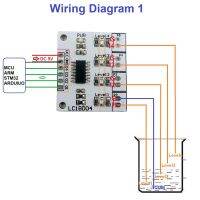 แผงควบคุมตัวบ่งชี้ระดับของเหลวน้ำดิจิตอล DC 5V 4โมดูลสวิตช์เซ็นเซอร์ถังเก็บน้ำสำหรับตู้ปลา