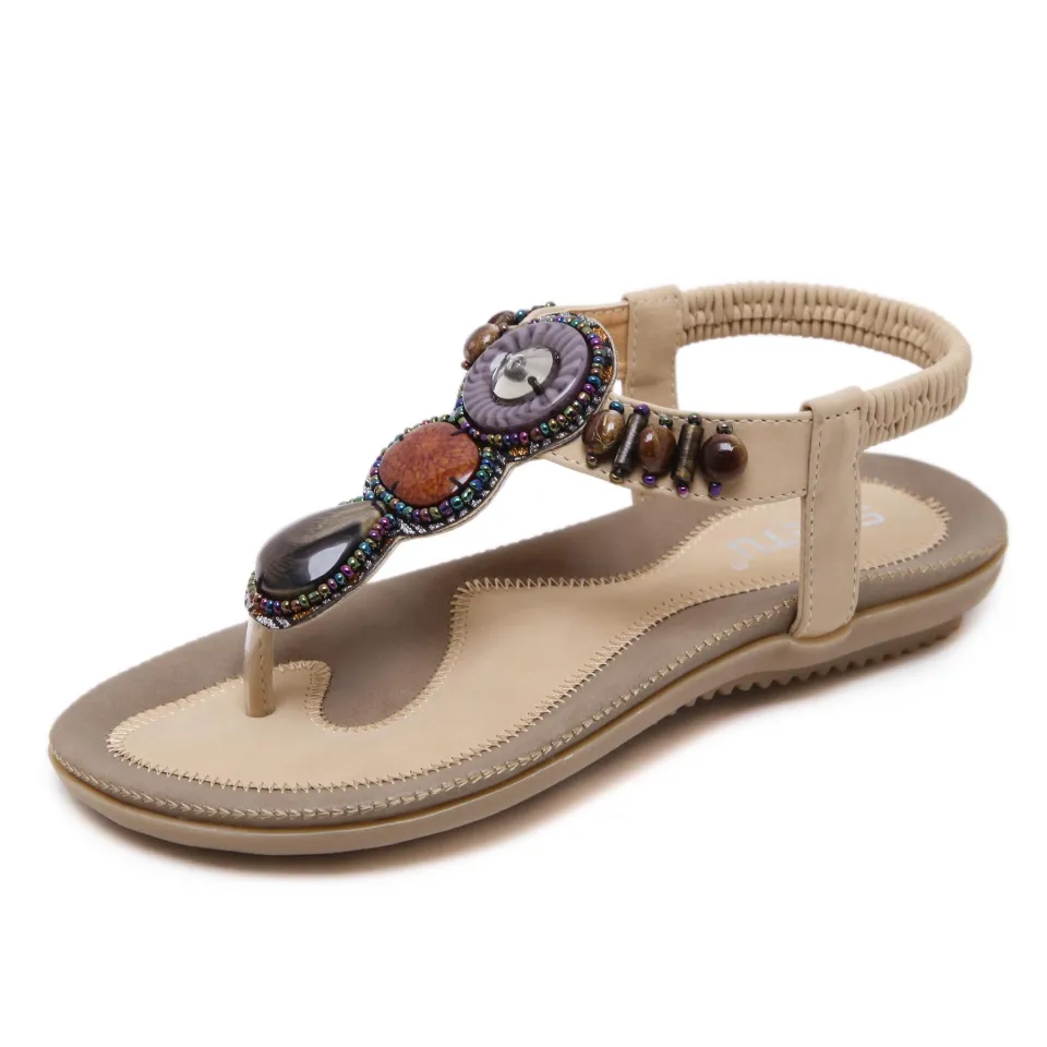 Bohemian beaded online sandals