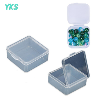 ?【Lowest price】YKS 10pcs กล่องขนาดเล็กสี่เหลี่ยมโปร่งใสพลาสติกเครื่องประดับเก็บภาชนะ