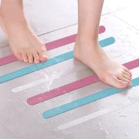 【YF】 12pcs Anti-Slip Strips Shower Floor Stickers Safety Transparent Non Tape Bathtubs Stairs