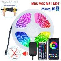 ▼○ 10M 15M 20M 25M Bluetooth RGB LED Strip Lights 5050SMD Power Adapter And Controller 2 in 1 Room TV Backlight 24V Neon RGB Tape