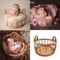 ❉✸۞ eul1516 store Rattan Fotografia Adereços para o Bebê Recém-nascido Cadeira de Cesta Redonda Posando Cama Fundo Foto Acessórios Menina e Menino