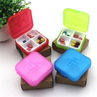 Portable Pill Cases Medicine Storage Box Holder Medicine Organizer Container Travel Drug Dispenser 4 Slots Health Care Tool Medicine  First Aid Storag