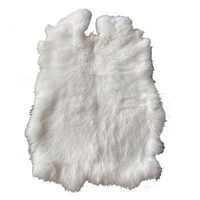 100 genuine rabbit fur rug in white 40*24cm, natural shaped real rabbit fur mat for furniture , DIY rabbit fur material SALES
