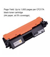 ตลับหมึกดำ เลเซอร์ HP CF217A / 17A Toner เทียบ Premium Quality สำหรับ  LaserJet Pro M 102a /M102w /  M130a/M130fn / M130fw / M130nw  1600 แผ่น