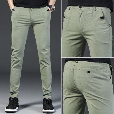2020 Fashion Men Pants Slim Fit Spring Autumn Summer High Quality Business Flat Classic Full Length Thin Casual Trousers Male