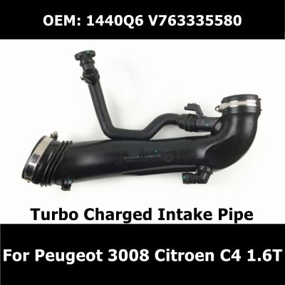 For Peugeot 3008 308 508 Citroen C4 1.6T Engine Turbo Charged Intake Pipe V763335580 9811909980 Air Intake Turbo Hose 1440Q6