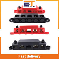 【Ready Stock】M8 4 Studs Power Distribution Block Bus Bar With Cover 300 Amp Rating Busbar For Car Boat Auto (1pc/2pcs)