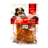 Loveme Dog Treat ขนมสุนัข สันในแผ่นโรยงา ขนาด 160 G