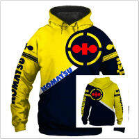 แฟชั่นใหม่ KOMATSU ผู้ชายผู้หญิง Hoodie แฟชั่นสตรีทแวร์รอบคอเสื้อผ้า 2023