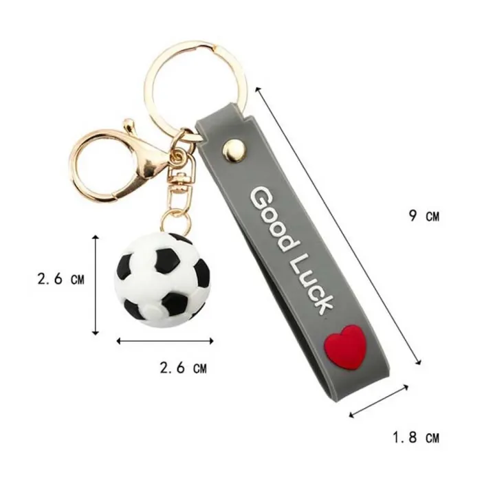 MING1996 Creative PVC Keyring Jewelry Trinkets Accessories Bag Charm Ornaments Basketball Keychain Car Pendant Rugby Key Rings Football Keyring