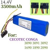 สำหรับ CECOTEC CONGA 3090 3091 3092 1690 1890 2090เครื่องดูดฝุ่นหุ่นยนต์แบตเตอรี่แพ็คอุปกรณ์ทดแทน14.4โวลต์3500มิลลิแอมป์ชั่วโมง