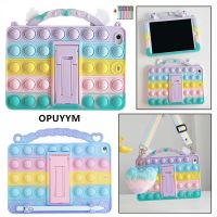 {RUBBIE Shell} สำหรับ IPad Mini 2 3 4 5 6 Air 2 3 4 5 9.7 2017 2018 10.2 5th 9th 6th Gen 10.9 Pro 11 2020 2021เคสซิลิโคนสำหรับเด็ก