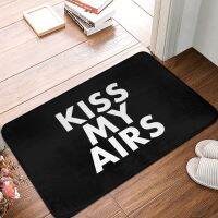 {Sea of Stars} Kiss My Airs พรมกันลื่นพรมสักหลาดสีดำทางเข้าประตูพรมเช็ดเท้า Home Decor Rug