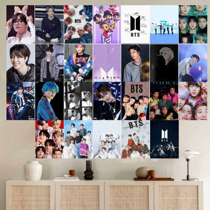 1 Set Poster Dinding BTS Hiasan Dinding K-Pop Poster Dinding Kamar Tema ...