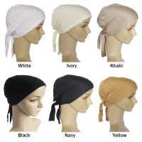 【YF】 Women Muslim Hijab Scarf Inner Caps Ladies Cross Headband Turban Headwrap Hairband Headscarf