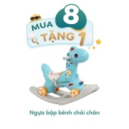 MKB Gift Ngựa bập bênh chòi chân 2 trong 1 Babies Organic - KAWAII BABY