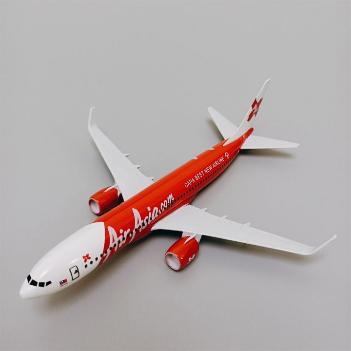 เครื่องบินโบอิ้งโบอิ้ง-b737เครื่องบินแอร์เอเชียสีแดงโลหะอัลลอยด์ขนาด16ซม-เครื่องบินจำลองสีแดงเครื่องบินแบบจำลองเครื่องบินเอเชีย