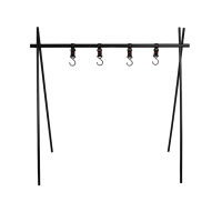 Outdoor Cookware Hanging Rack Aluminum Alloy Foldable Camping Drying Rack Triangular Pot Pan Hanging Rack