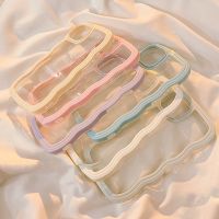 [KOLT Digital] เคสใสเป็นลอนใช้ได้กับ iPhone 11 12 13 14PRO X XS MAX 7 8 Plus SE ฝาครอบป้องกัน