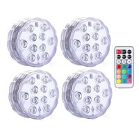 ♀◇✤ IP68 Waterproof Multi-color Submersible LED Light Underwater Night Light Tea Light Vase Bowl Party Wedding Christmas Decoration