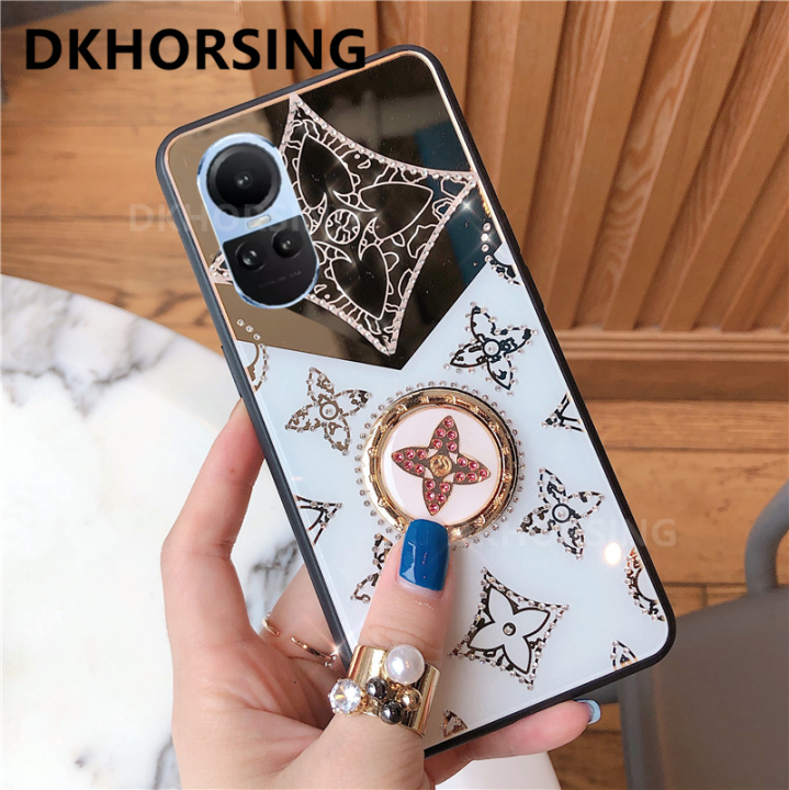 dkhorsing-แม่พิมพ์กลมสำหรับ-oppo-reno-10-reno10-pro-reno10-pro-ins-เคสมือถือแบบแข็งใหม่ซิลิโคน-oppo-reno-10-5g-ฝาหลังติดเพชรกากเพชรแหวนใส่นิ้ว-oppo-reno-10pro-5g-2023