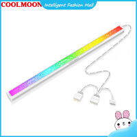 COOLMOON ไฟแถบไฟ LED Armb พร้อมหัวไฟขนาดเล็ก5V 3Pin เปลี่ยนความเร็วแสงบาร์หลอดไฟ DIY ริ้วสายไฟตัวเครื่องเคสสำหรับคอมพิวเตอร์พีซี