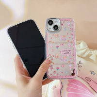 เคสโทรศัพท์กระจกแต่งหน้าสีชมพูใช้ได้กับ IPhone14 13 12 11 Pro Max X XS ฝาหลัง TPU นุ่มกันกระแทกเรียบ