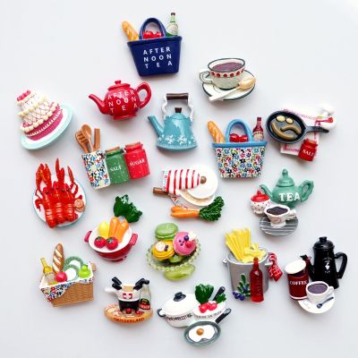 3D Creative Simulation Food Cute Mini Fridge Magnets Home Decor Fridge Stickers Refrigerator Paste Room Decoration Collection