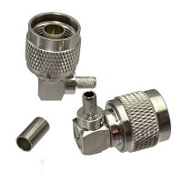 1Pcs Connector N male plug crimp RG58 RG142 LMR195 RG400 cable Wire Terminals RF Coaxial Right angle