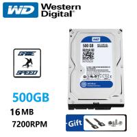 WD BLUE 500GB Internal Hard Drive Disk 3.5" 7200RPM 16M Cache SATA III 6Gb/s 500G HDD HD Harddisk for Desktop Compute